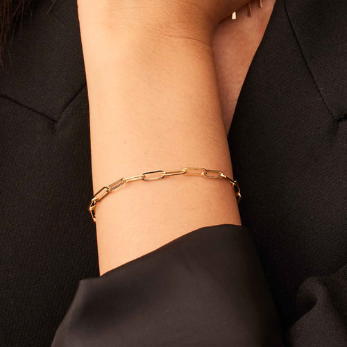 Venice Link Beugelarmband | Goud