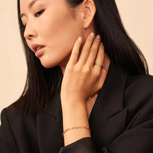 Venice Link Beugelarmband | Goud