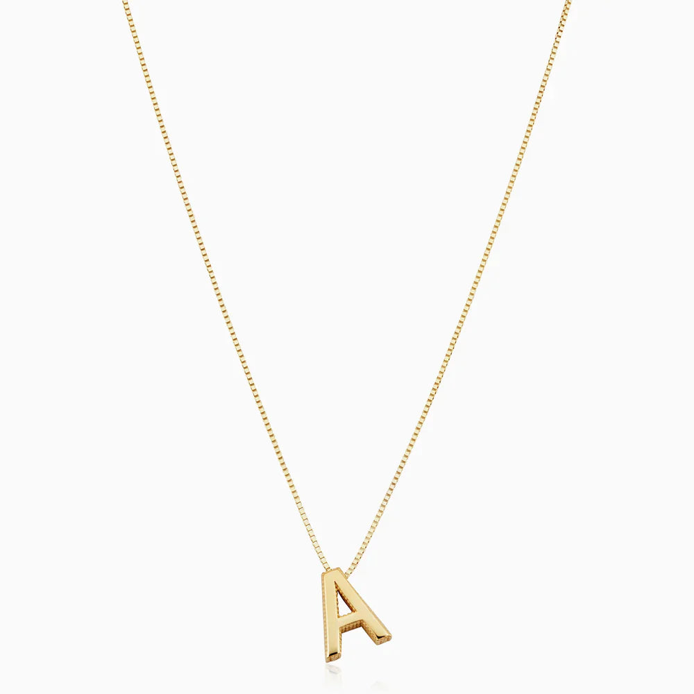 Liefdesbrief initialen ketting | Goud