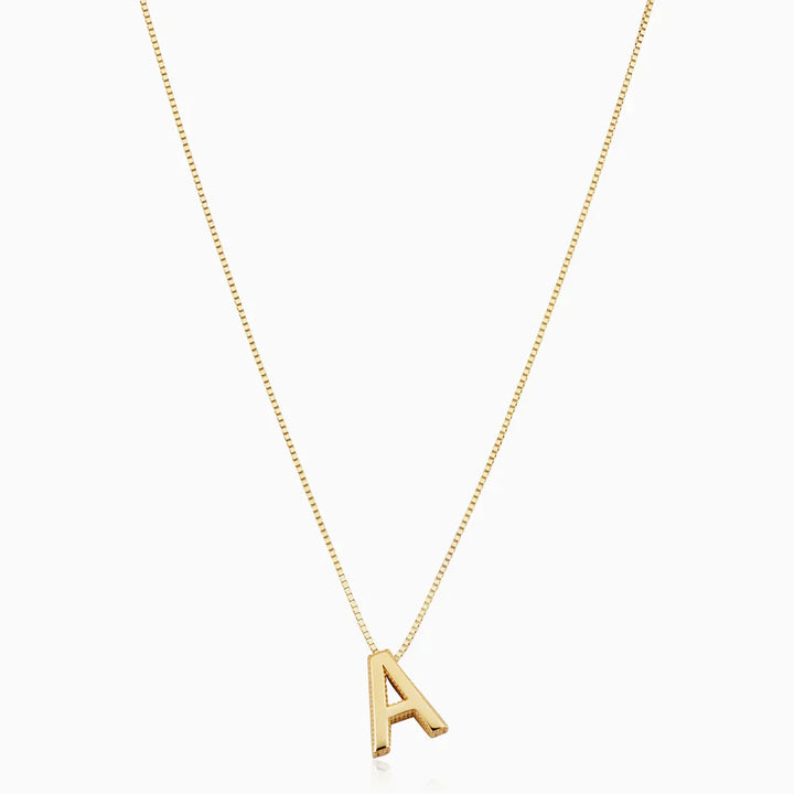 Liefdesbrief initialen ketting | Goud