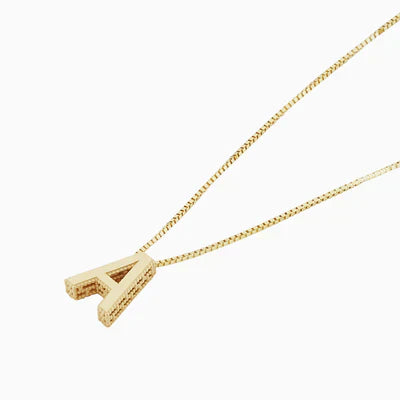 Liefdesbrief initialen ketting | Goud