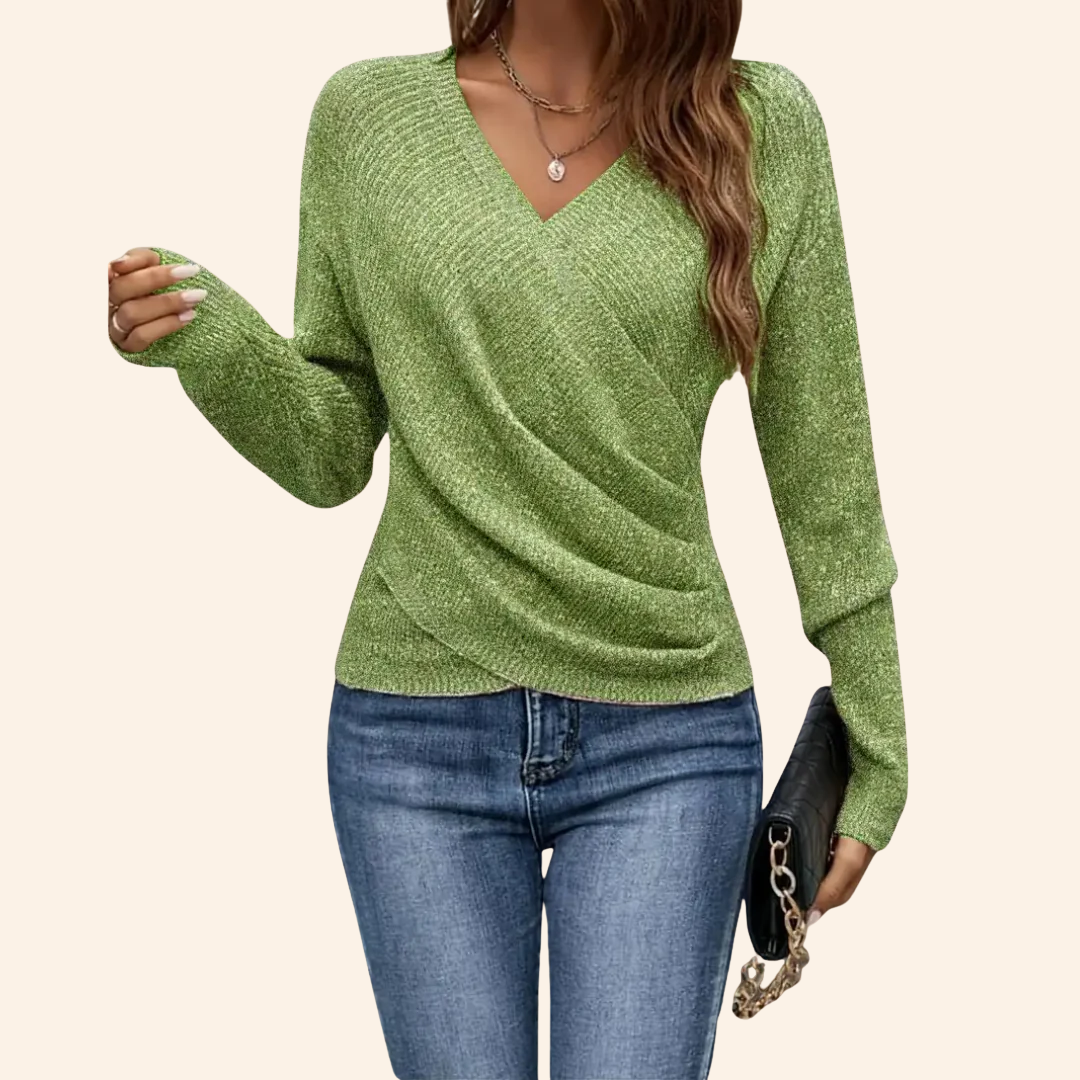 Jasmijn | Elegante Wikkel Top met V-Hals