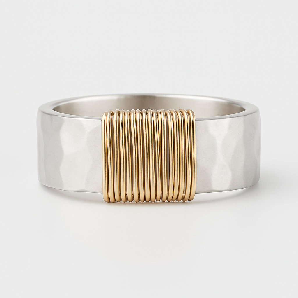 Vintage gouden zilveren ring