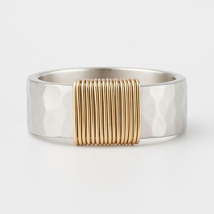 Vintage gouden zilveren ring