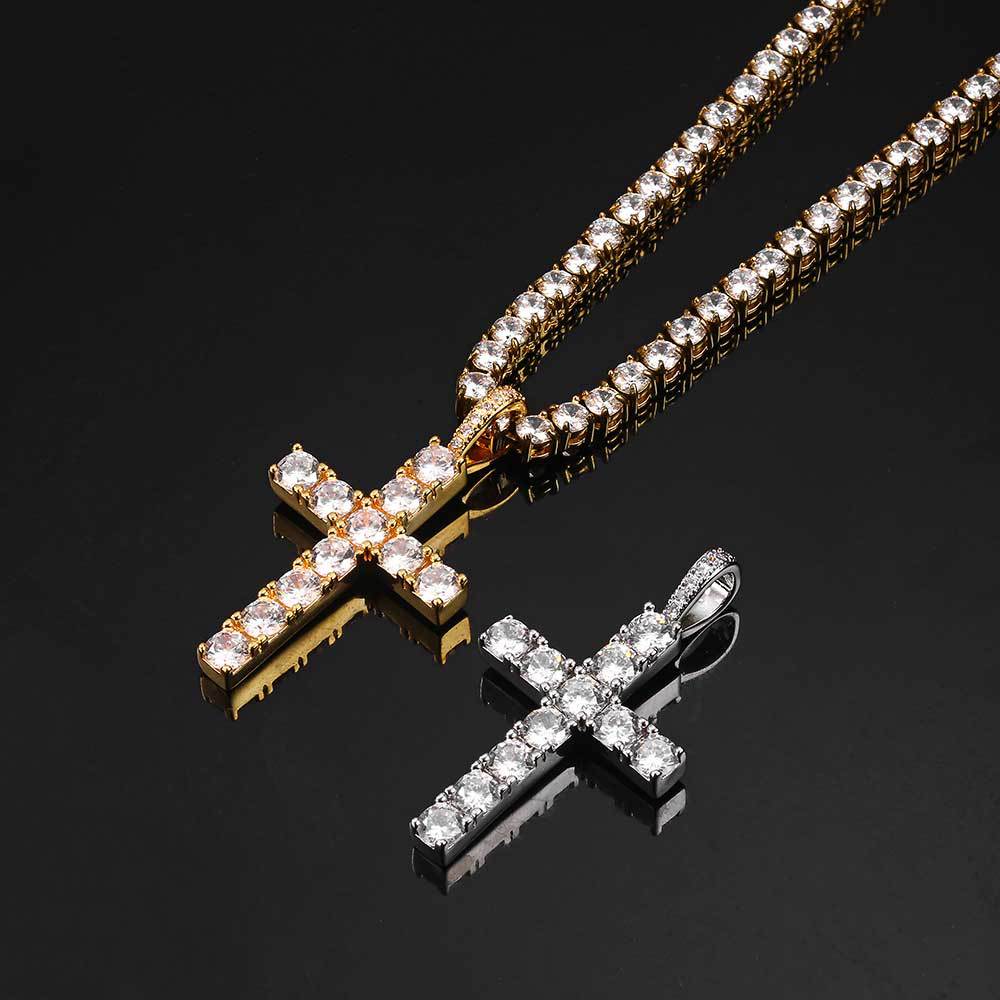 Faith | Gouden Moissaniet Kruis Ketting