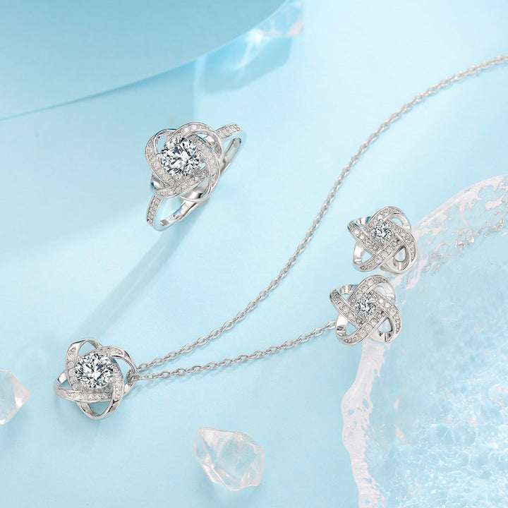 Fleur de Givre Klaver Knop Set | Witgoud