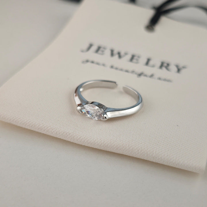 Aya Sterling Ring | Wit Goud