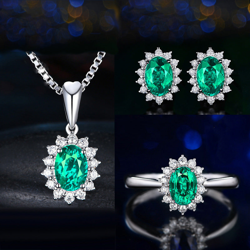 Sophia Fleurane Groene Set | Wit Goud