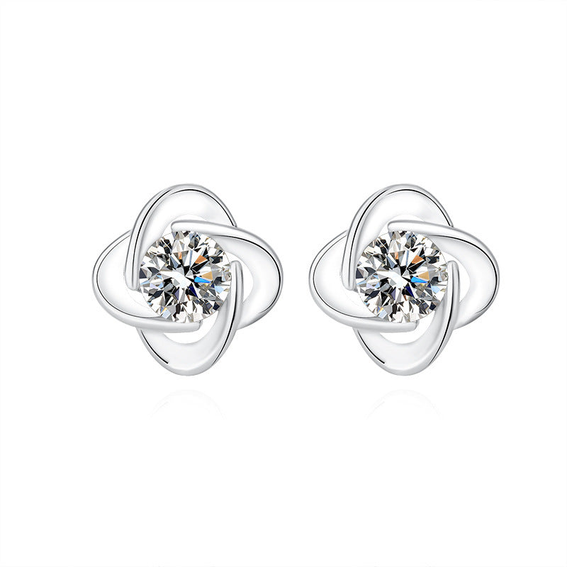 Seren Klaver Lussen Set | Wit Goud