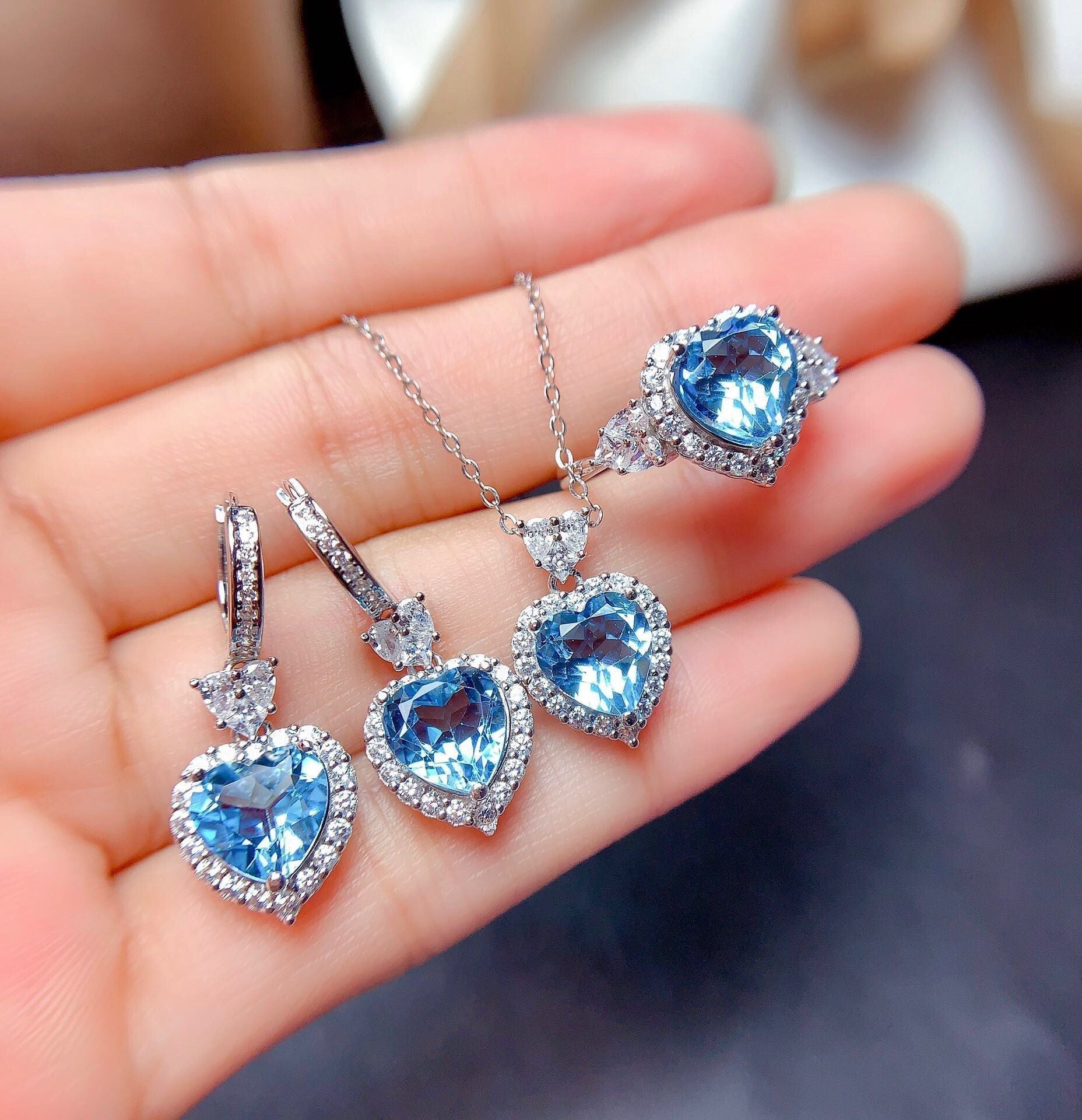 Liora Amorique Blauwe Set | Wit Goud
