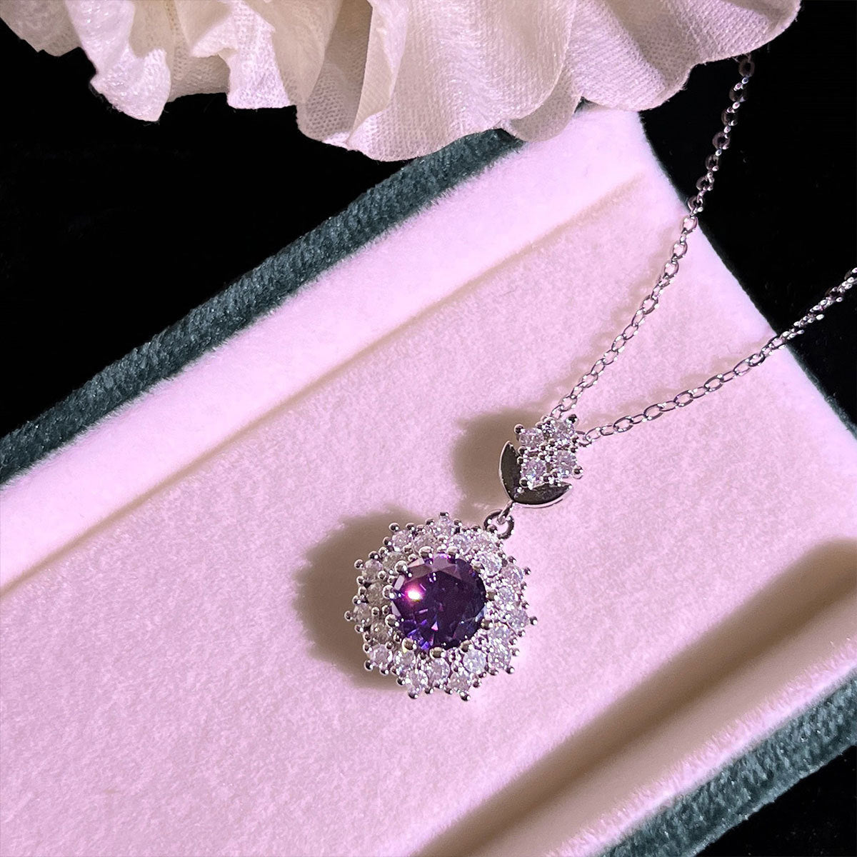Livia Amethglace Set | Wit Goud
