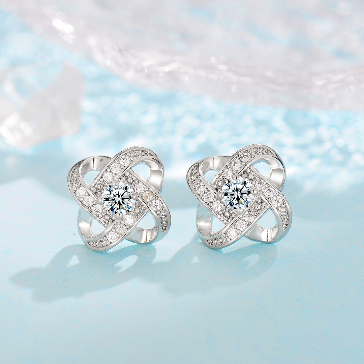 Fleur de Givre Klaver Knop Set | Witgoud
