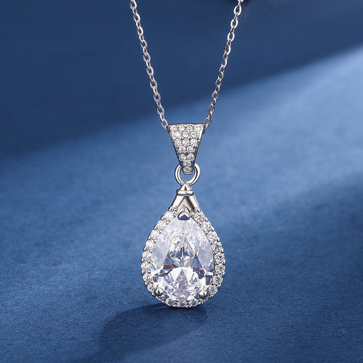 Aria Teardrop Kristal Set | Wit Goud