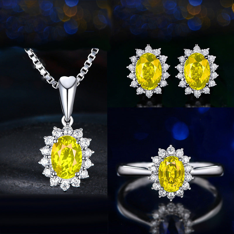 Sophia Fleurane Geel Set | Wit Goud