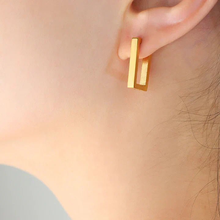 Terrafin Geometrical Earrings | Gold