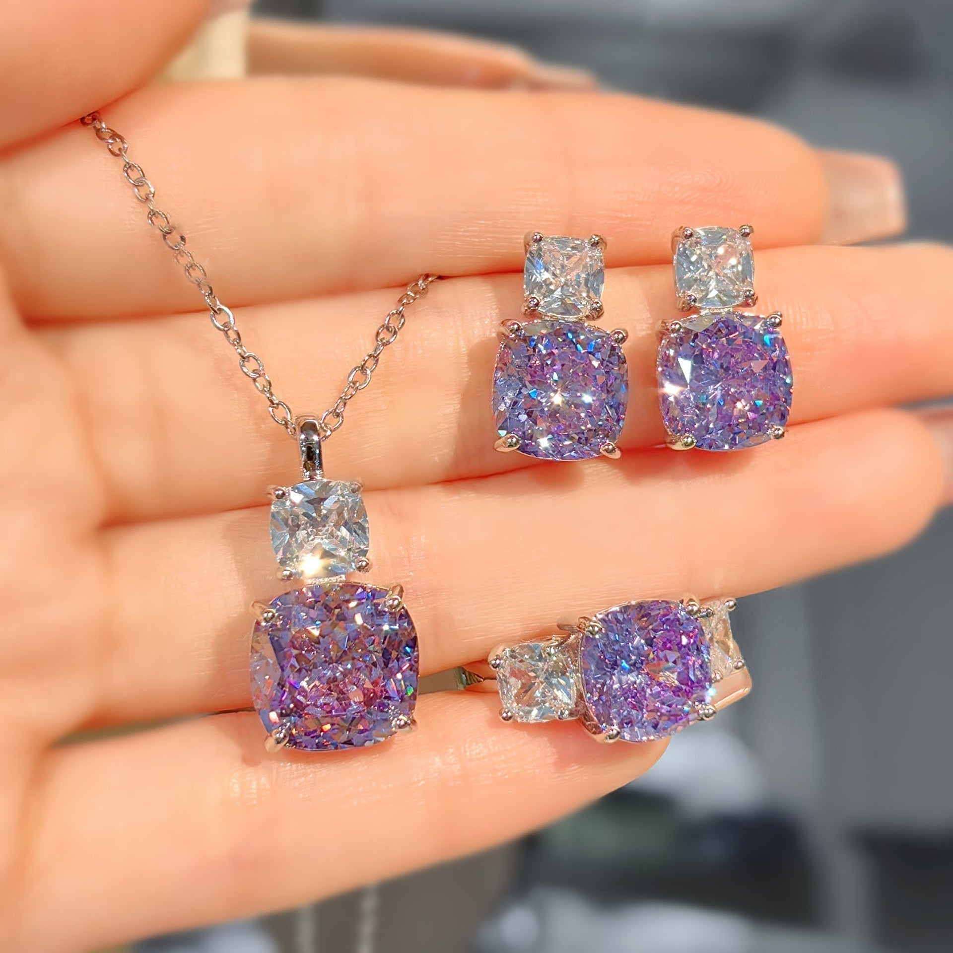 Adeline Violetta Set | Wit Goud