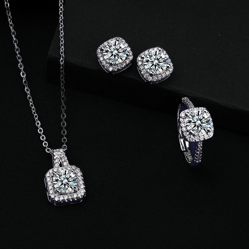 Elena Kristallen Set | Wit Goud