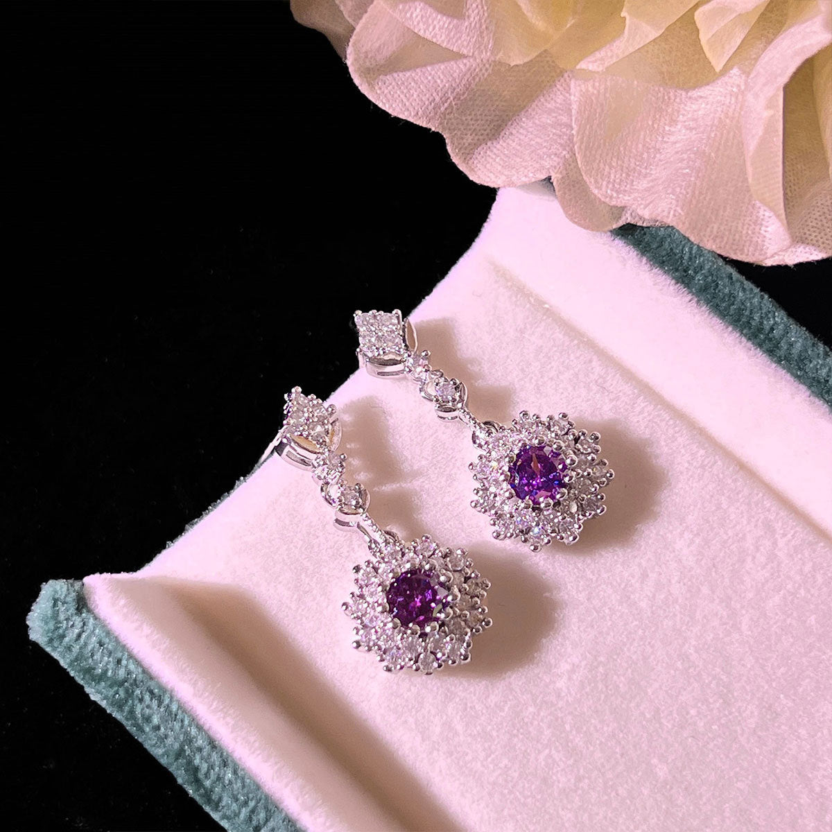 Livia Amethglace Set | Wit Goud