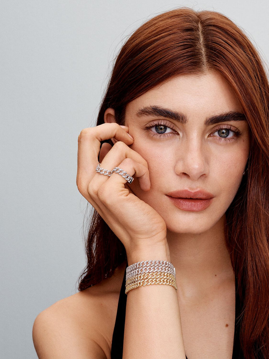 Cubo | Gouden Moissaniet Cubaanse Armband