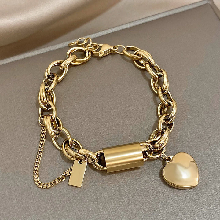 Heartened | Gouden Chunky Armband