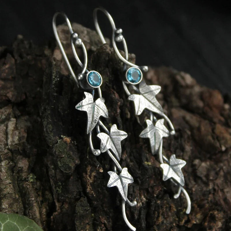 Elfina™ | Blauwe Kristal Oorbellen