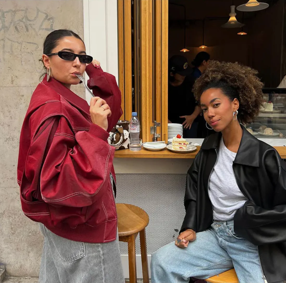 Faye | Oversized Leren Jas