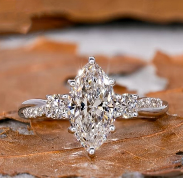 Maxine ringenset | Wit goud