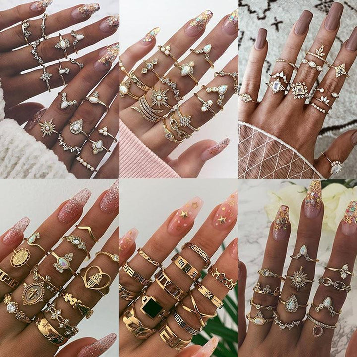 Alisa™ | Unieke Handgemaakte Zilveren Ringen Set