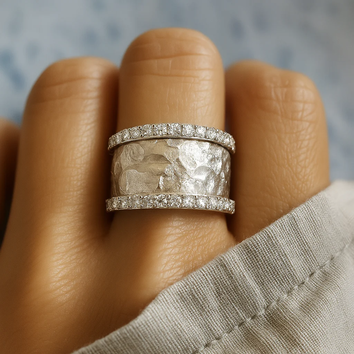 Vintage vergulde zirkonia ring