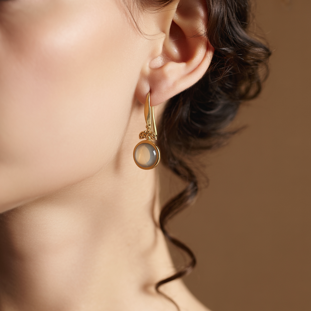 Groene Maansteen Oorbellen