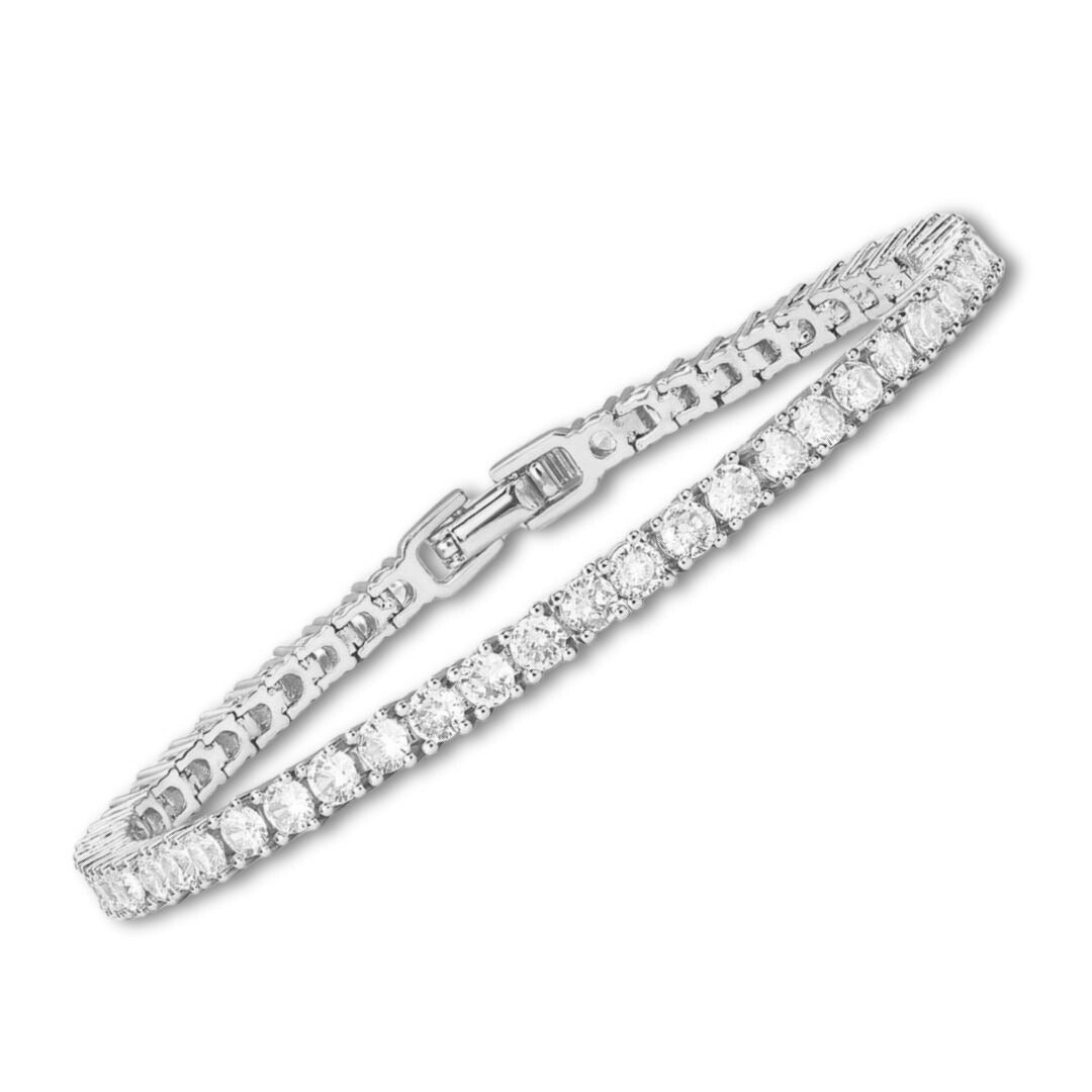 Moissaniet Tennisarmband | Wit Goud
