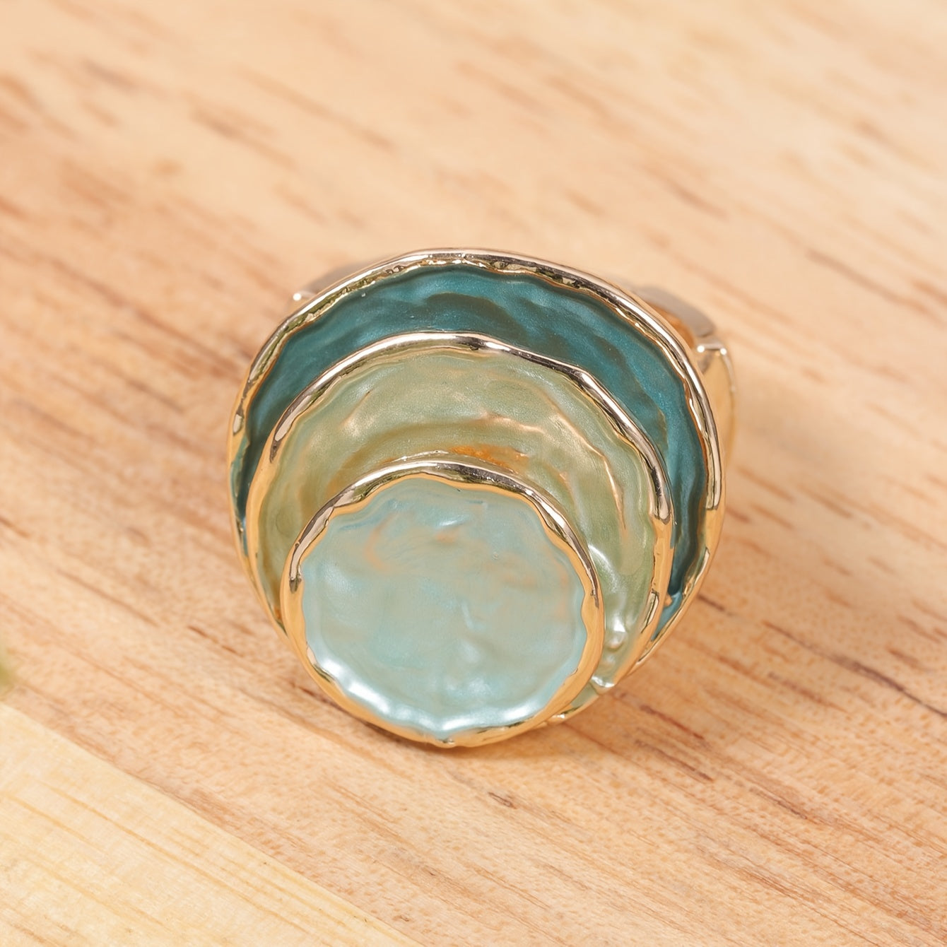 Boho drievoudige-laag emailring