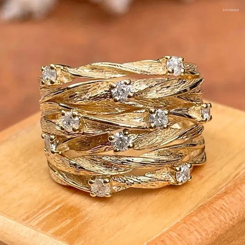 Vintage gouden Boho ring
