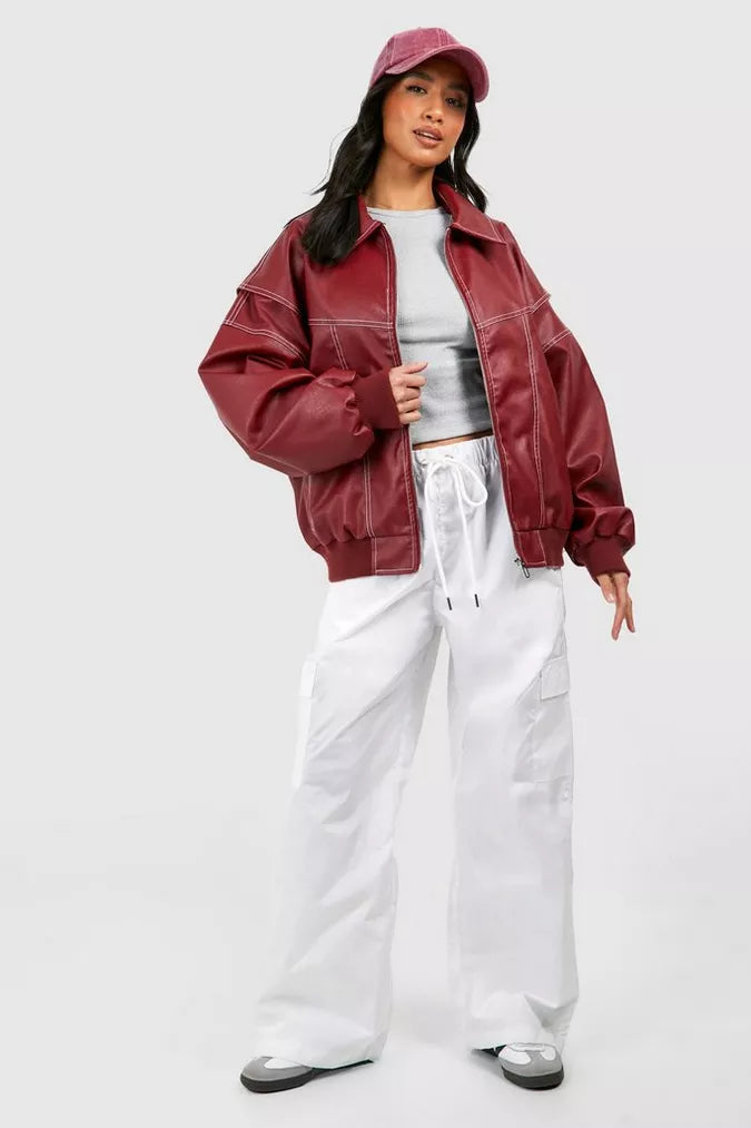 Faye | Oversized Leren Jas