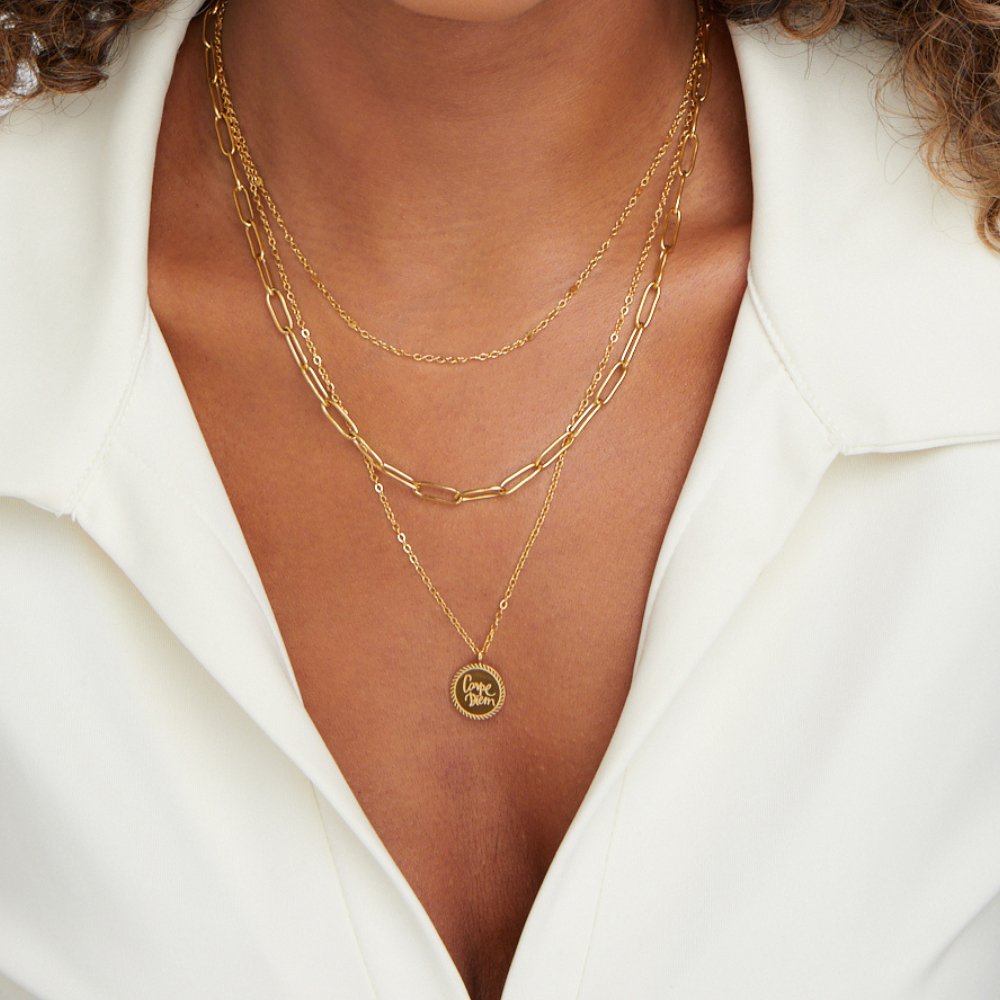 Janie Coin Gelaagde Ketting