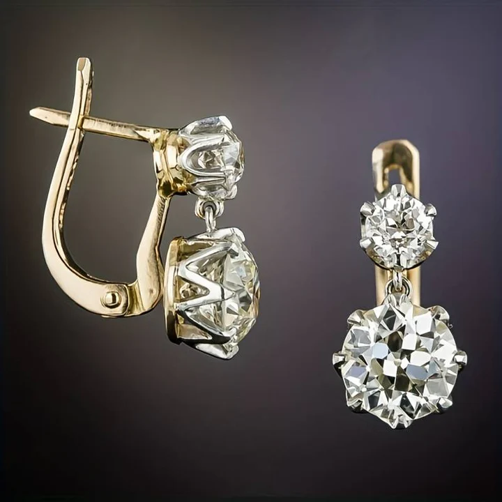Marcelline™ | Vintage Gouden Zirconium Oorbellen