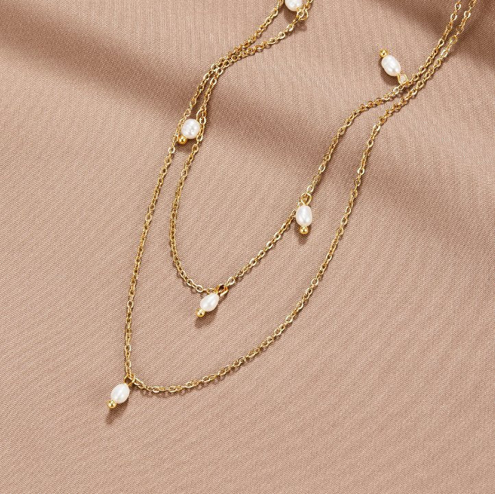 Kay Parel Drop Gelaagde Ketting