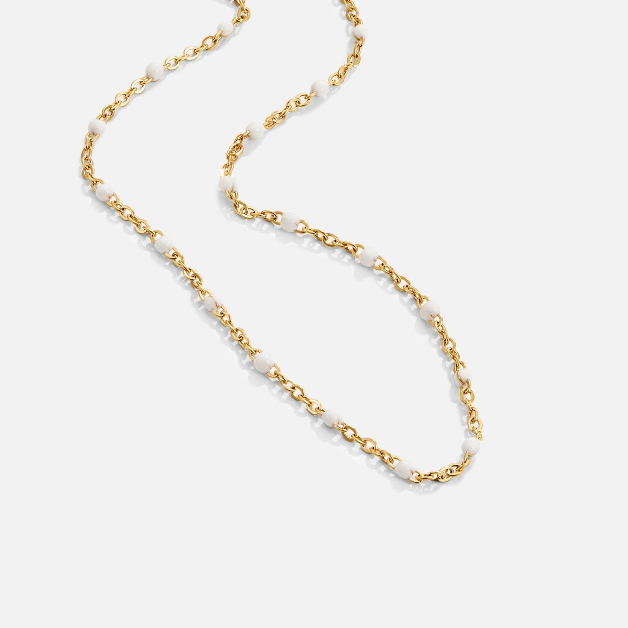 Schone witte kralen ketting