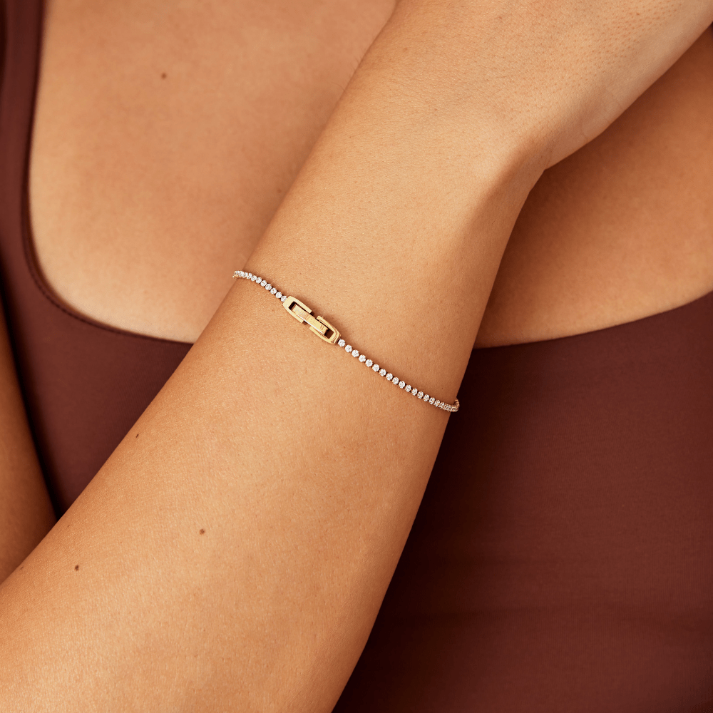 Niyah Kristal Gouden Armband