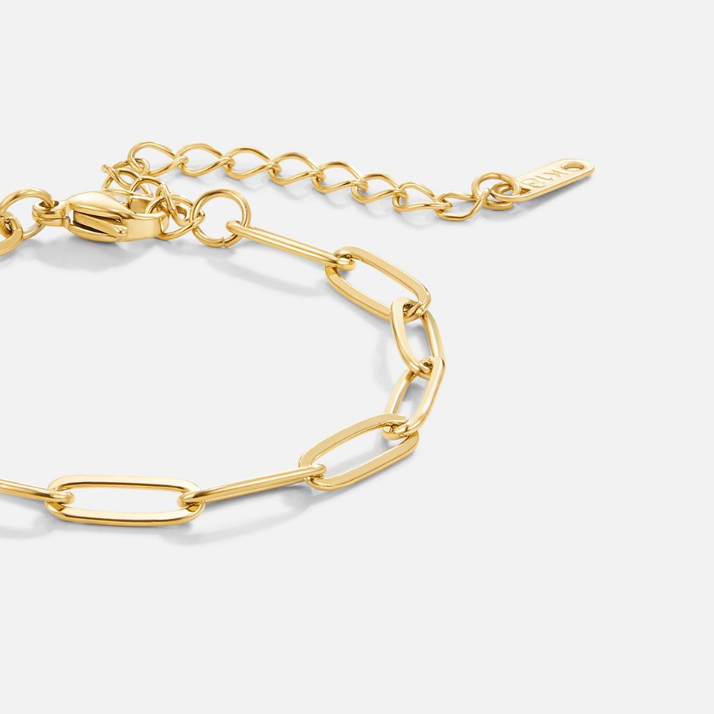 Gouden Clipelastarmband
