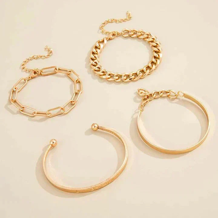 Elan | Gouden Armbandenset
