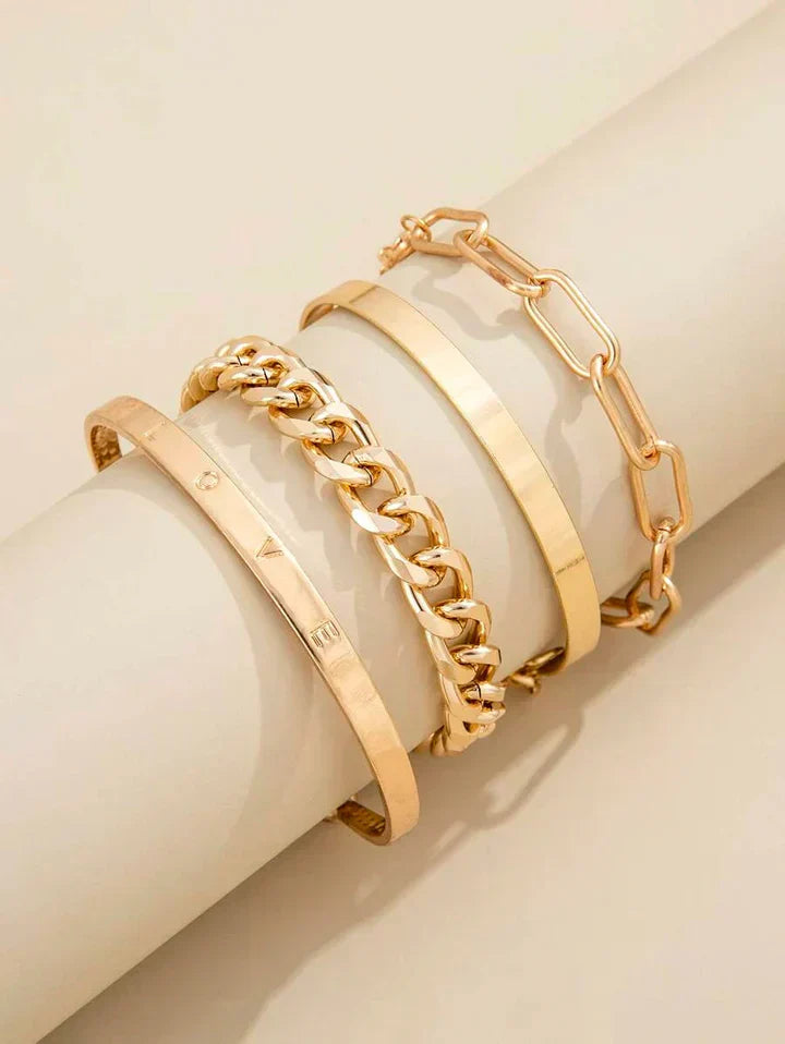 Elan | Gouden Armbandenset