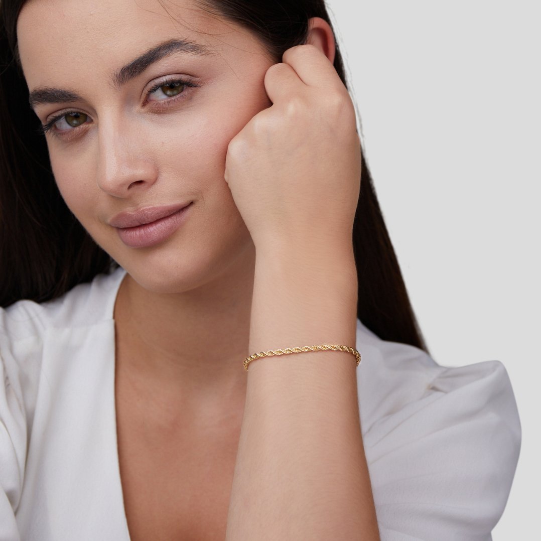 Gedraaide Chic Gouden Armband